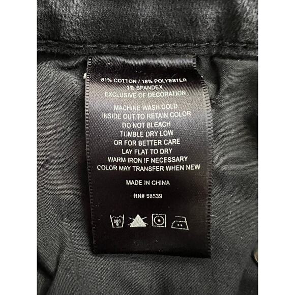 Kut From the Kloth 12 Short Fray Hem 12S 12P Baby Bootcut JEAN Black Distressed - Picture 8 of 9